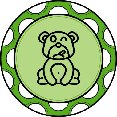 Termometre ağ ikonu vektör illüstrasyonuyla ayı