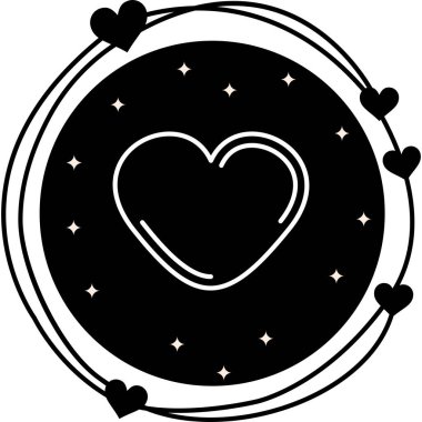 kalp web simgesi vektör illüstrasyonu