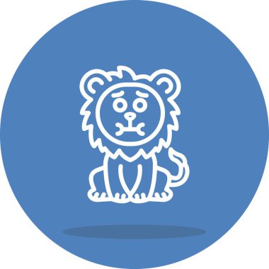 Mide bulandırıcı Aslan Ayırt Modern Dijital Tasarım Elemanı