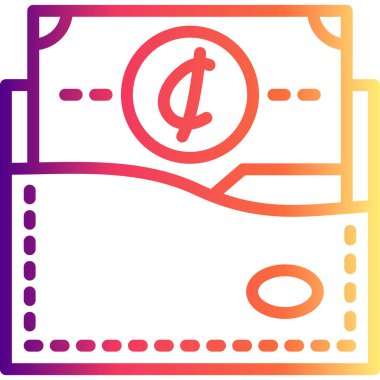 Gana Cüzdan Web simgesi vektör illüstrasyonu