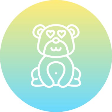 Aşık Ayıcık Profesyonel Yaratıcı Grafik Elementi