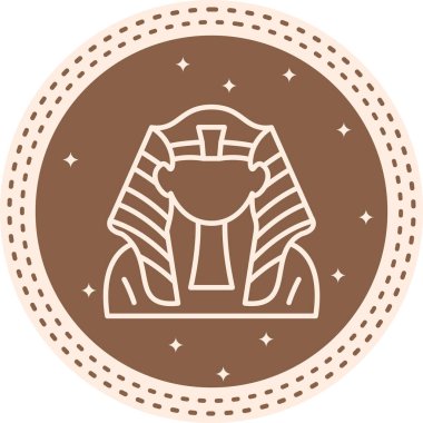 Firavun Satır Simgesi, Beyaz Arkaplanda Basit Görüntü 