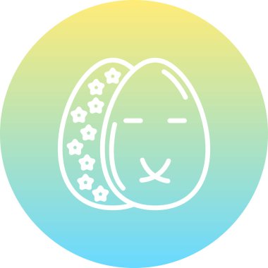 Paskalya Sönük Yumurta Asgari Düz Vektör İllüstrasyonu