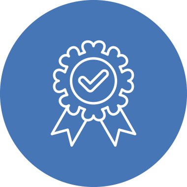 Rozet simgesi, vektör illüstrasyonu basit tasarım