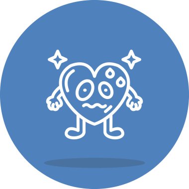 Sinirli Kalp Eşsiz Soyut Damgalama Grafik ŞekliName