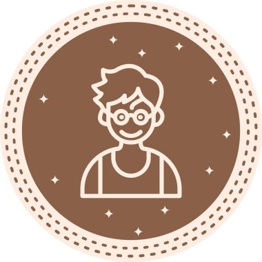 erkek avatar simgesi, vektör illüstrasyonu basit tasarım