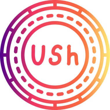 Uganda Madeni Parası Profesyonel Temiz Düz Grafik Özelliği