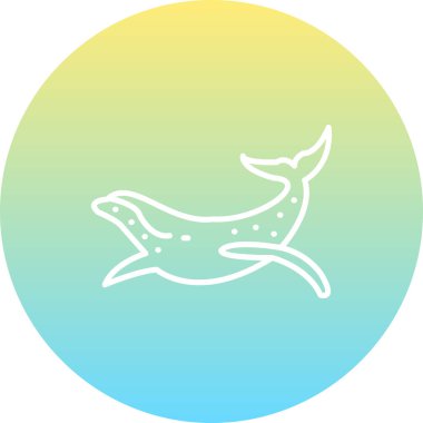 Whale web icon vector illustration