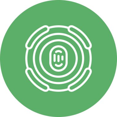 Parmak izi Çizgisi Simgesi Beyaz Arkaplanda İzole Edildi  