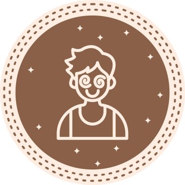 erkek avatar simgesi, vektör illüstrasyonu basit tasarım