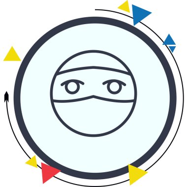 Çizgi film karalama simgesi web işareti, beyaz arkaplanda izole edilmiş emoji simgesi