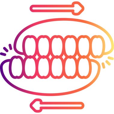 Diş hizalama sürecini gösteren renkli grafik