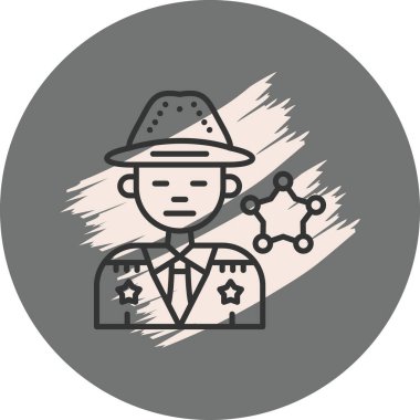 Molekülleri olan şapka ve takım elbiseli bir adam.