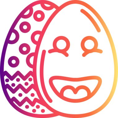 Paskalya Sportif Yumurta Yüksek Çözünürlüklü Düz Tasarım Sembolü