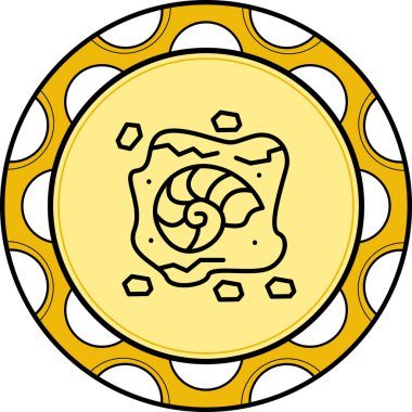 Kabuk tasarımlı dairesel madeni para