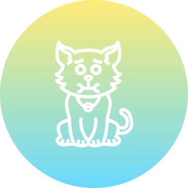 Midesi bulanan Kedi Profesyonel Düz Sanat Düzeni