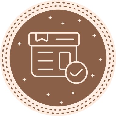 İşaretli paketin basit çizgisi