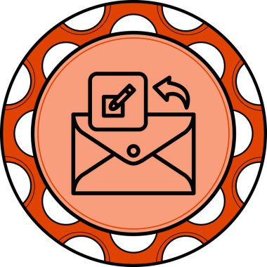 E- postayı cevap sembolüyle temsil eden simge