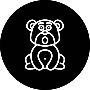 Surprised Bear Refined Elegant Modern Art Layout