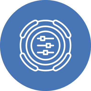 Sürgüler ve kontroller içeren dairesel simge