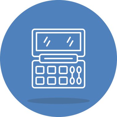 Aynalar ve uygulayıcılarla makyaj paleti