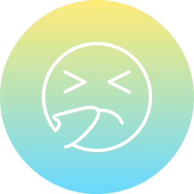 İğrenmiş yüzün basit çizimi