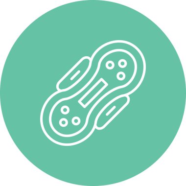 Kaykayın arka plandaki basit çizgisi