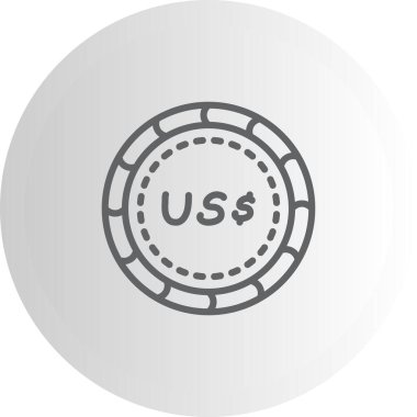 Dolar sembolü içeren gri para.