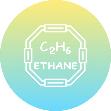 Etan molekülünün kimyasal yapısı, basit web simgesi