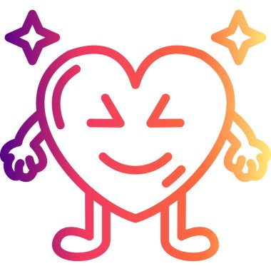 Şirin Kalp Biçimli Damgalama Vektörü Özelliği