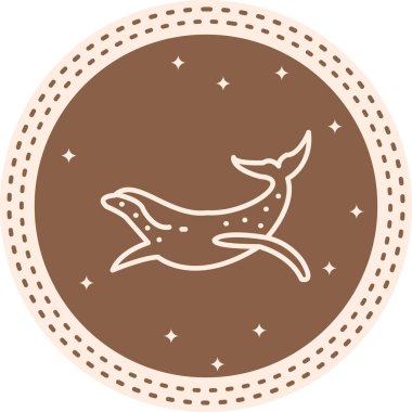 Whale web icon vector illustration