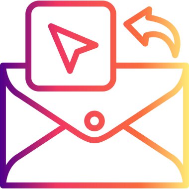 Ok ve imleç sembollü bir e- posta simgesi