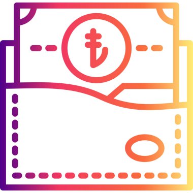 Türkiye Cüzdan Hattı Simgesi Beyaz Arkaplanda İzole Edildi 