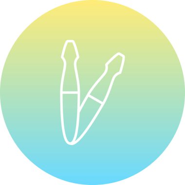 Renkli arka planda iki sanatsal boya fırçası