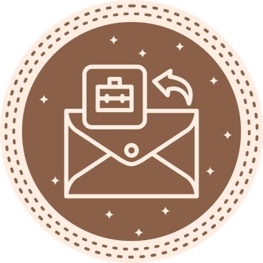 Belge ve evrak çantasını gösteren e- posta simgesi