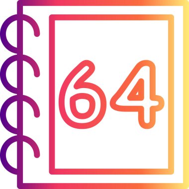 Counting Sixty Four web icon vector illustration