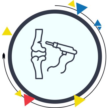 Cerrahi araçla diz eklemini gösteren grafik