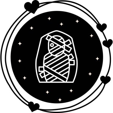 Mumya stili yenilenmiş yaratıcı tasarım elementi