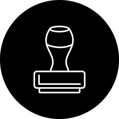 Lastik Damga Modern simgesinin vektör çizimi