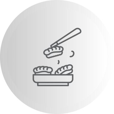 Gıda ikonu vektör illüstrasyonu, Sushi
