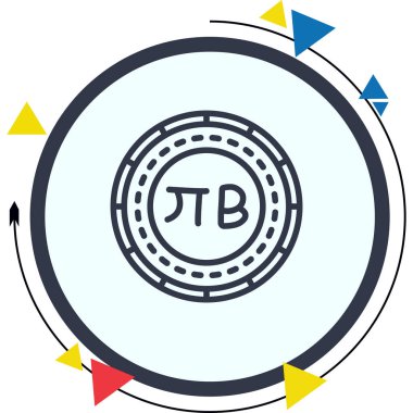 Bulgaristan Madeni Para Yüksek Çözünürlüklü Minimum Vektör Tasarımı