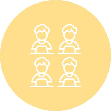 Dört çocuk aynı masada oturuyor.