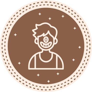 erkek avatar simgesi, vektör illüstrasyonu basit tasarım