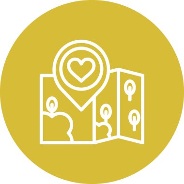 Kalp sembollü konumu gösteren bir simge eşleştir