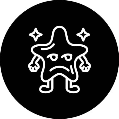 Çizgi film yıldızı karakteri üzgün ve kızgın görünüyor.