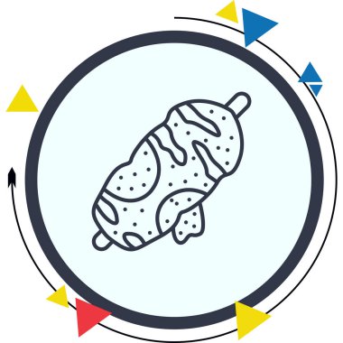 Kebap Simgesi vektör çizimi tasarımı