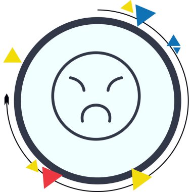 emoji simgesi, web kullanımı için basit tasarım vektör çizimi