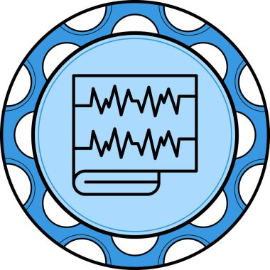 Elektrokardiyogramda Zarif Vektör Sanatı Nesnesi