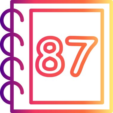 Seksen yedi web simgesi vektör illüstrasyonu