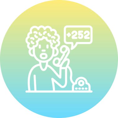 Somali ülke telefon kodu, erkek ikonu arıyor.